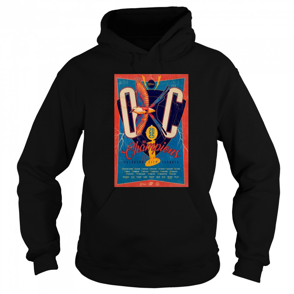 Oklahoma City Thunder Champions Poster T-Shirt Hoodie