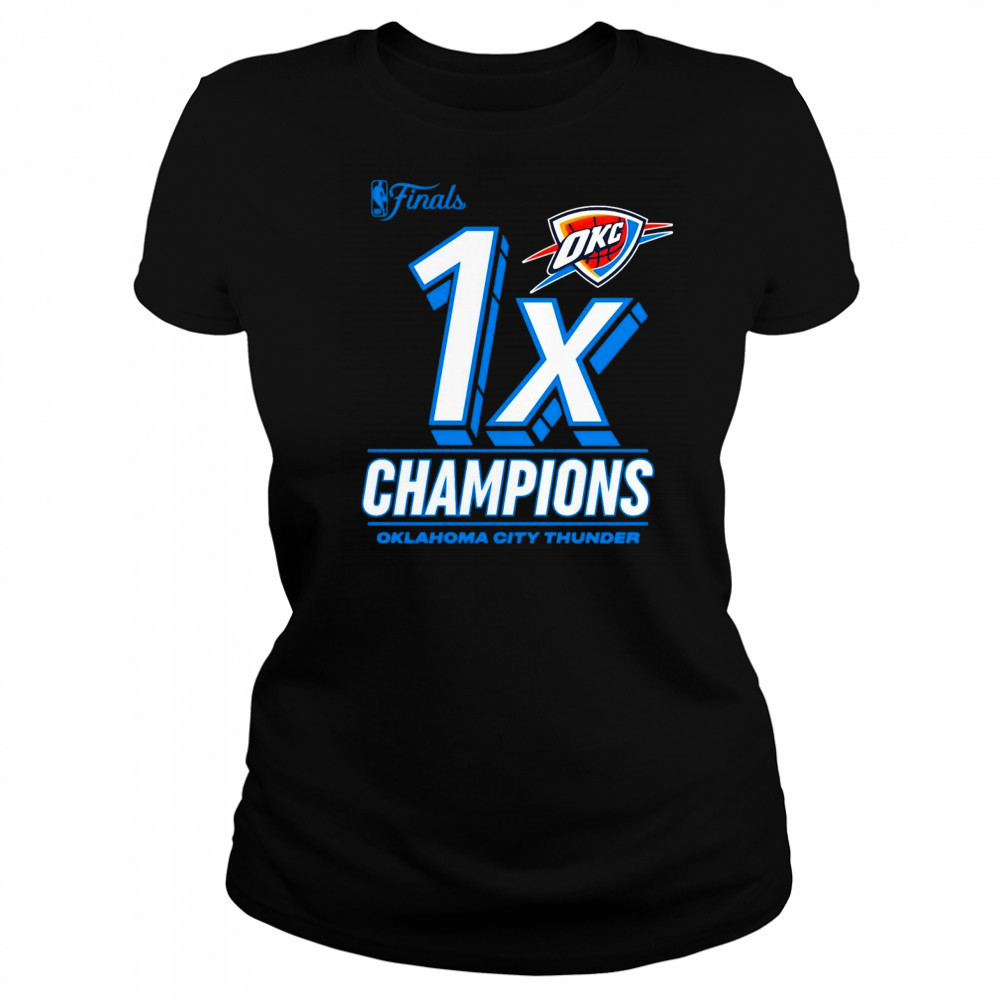 Oklahoma City Thunder Fanatics 2025 NBA Finals Champions Dunk Contest T-Shirt Women's T-shirt