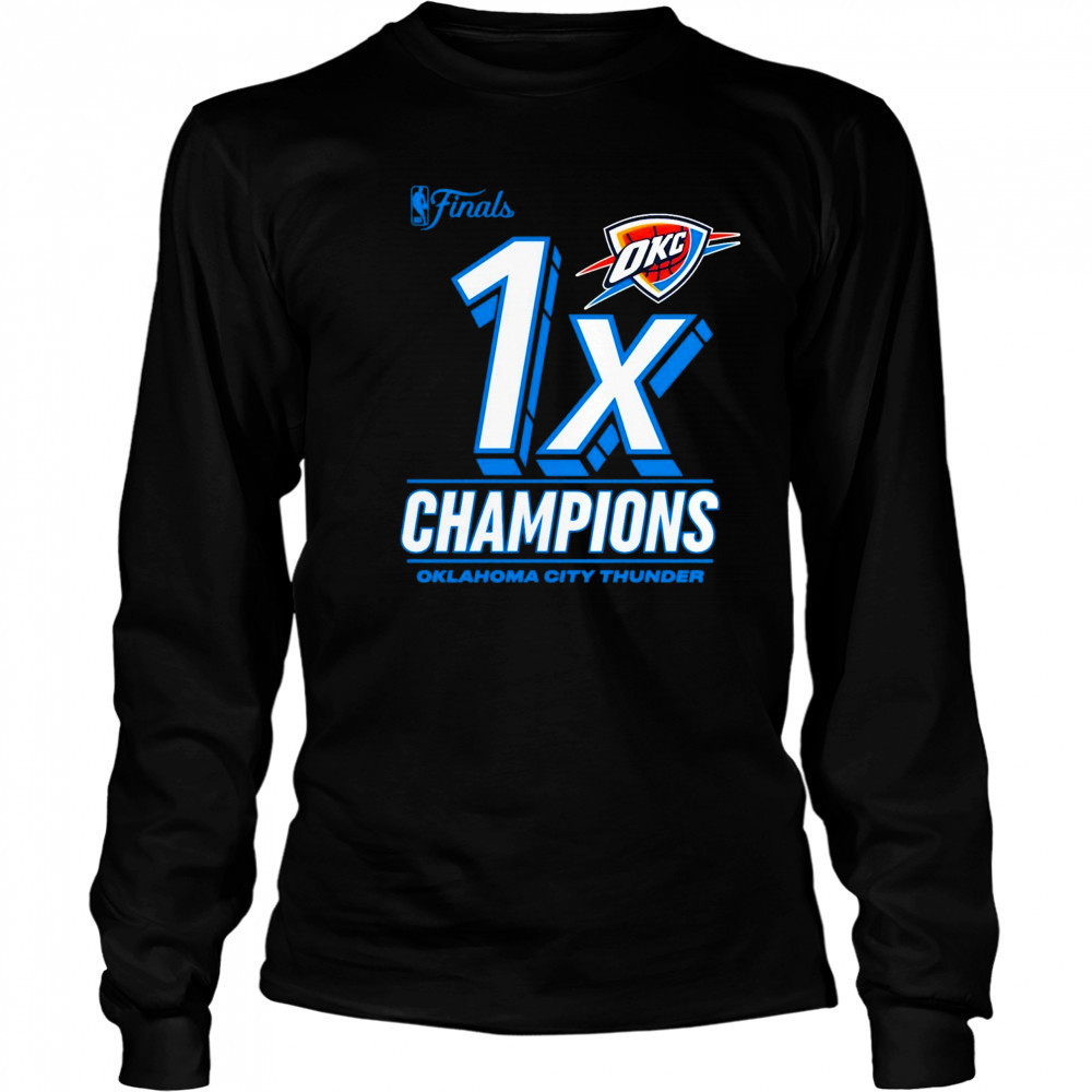 Oklahoma City Thunder Fanatics 2025 NBA Finals Champions Dunk Contest T-Shirt Long Sleeved