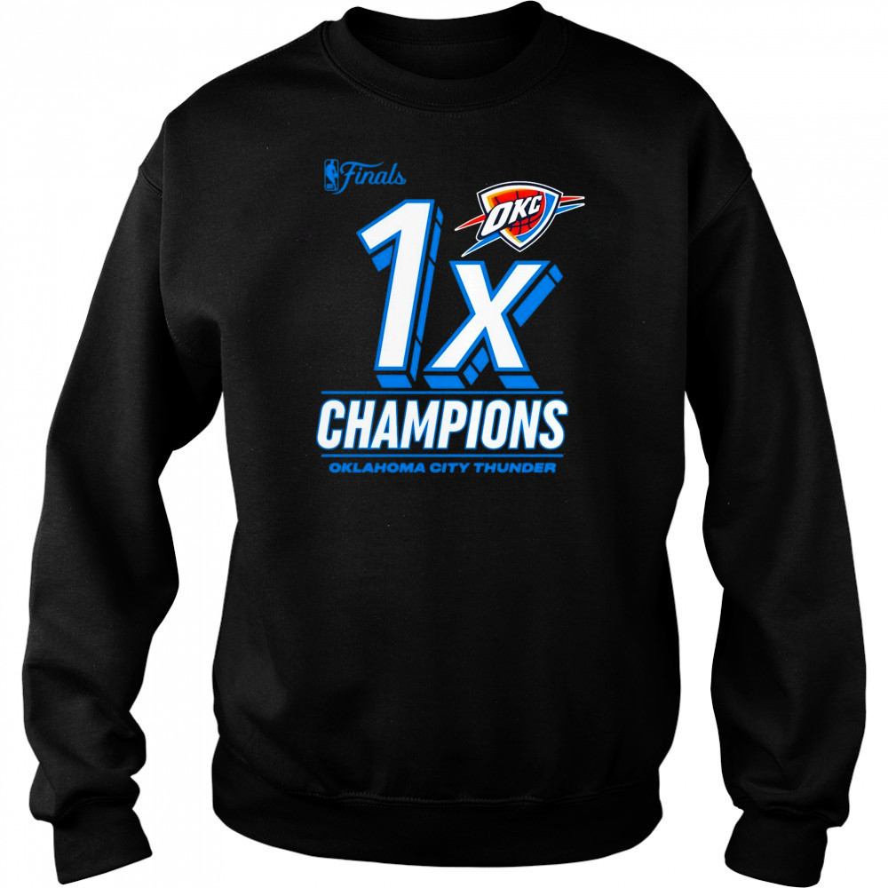 Oklahoma City Thunder Fanatics 2025 NBA Finals Champions Dunk Contest T-Shirt Sweatshirt
