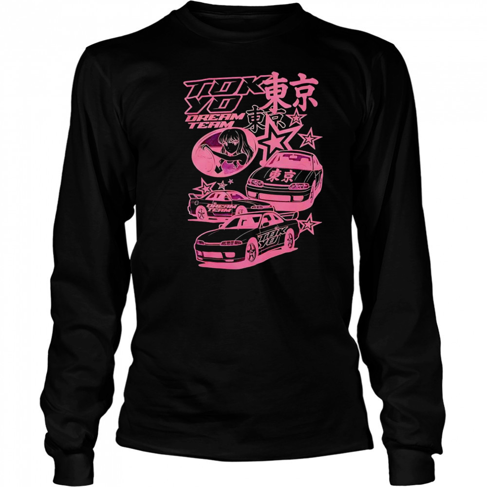 Pink Car Star Collage shirt Long Sleeved