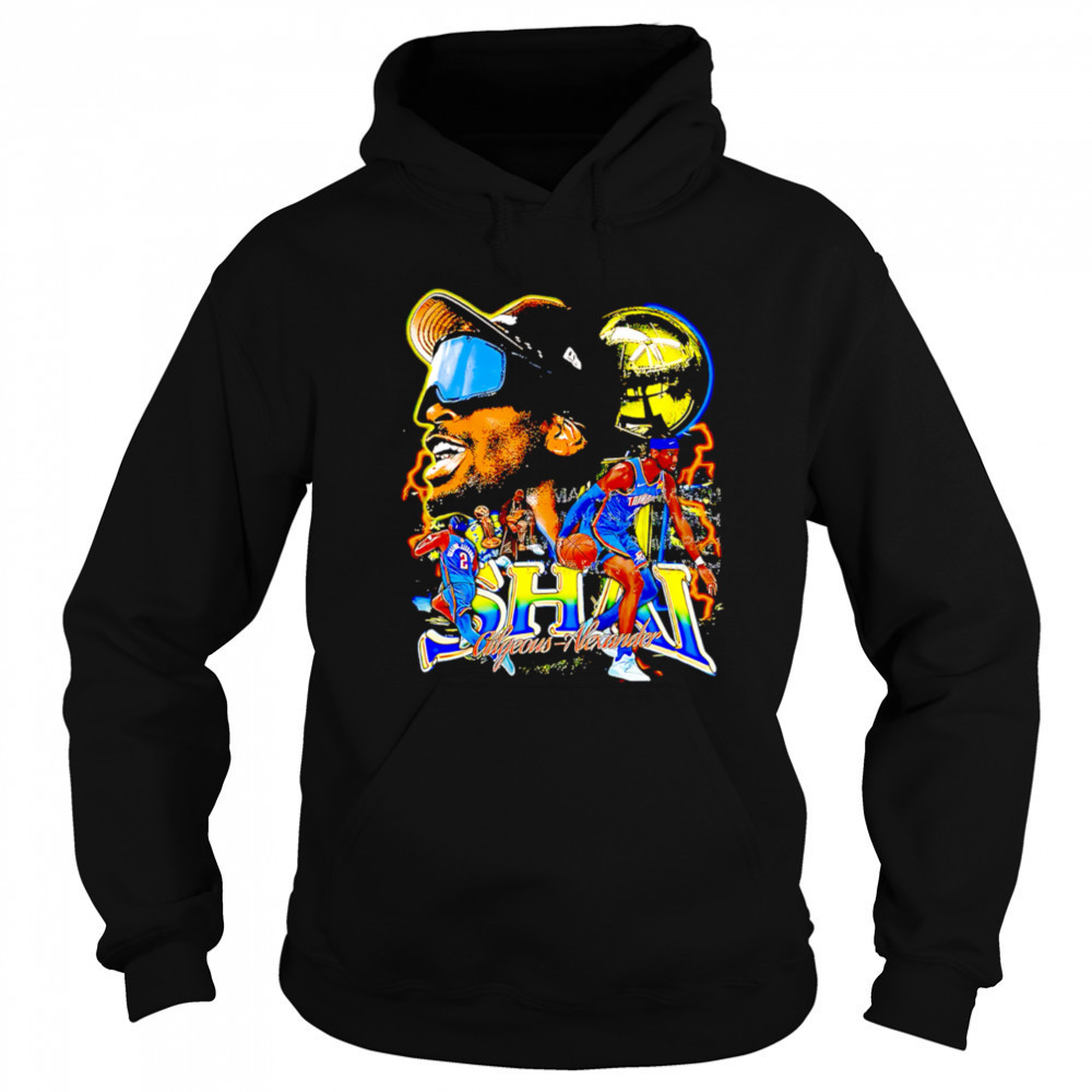 Shai Gilgeous-Alexander OKC Thunder 2025 NBA Champ graphic retro shirt Hoodie