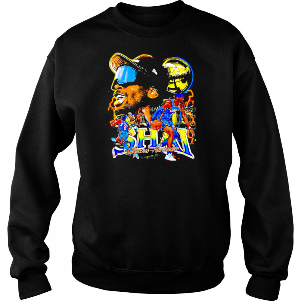 Shai Gilgeous-Alexander OKC Thunder 2025 NBA Champ graphic retro shirt Sweatshirt
