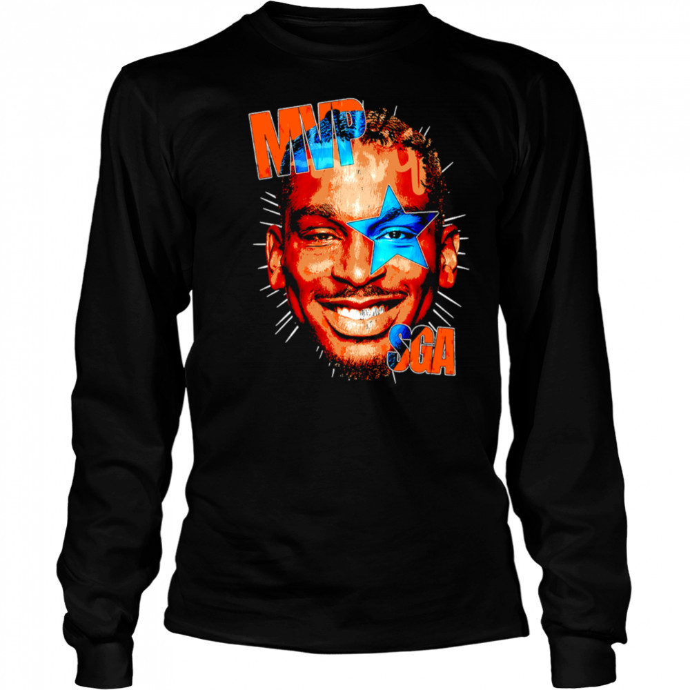Big Head Shai Gilgeous-Alexander star MVP SGA shirt Long Sleeved