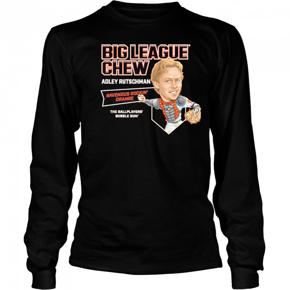 Big League Chew Adley Rutschman Ravenous Rockin’ Orange The Ballplayers’ Bubble Gum’ shirt Long Sleeved