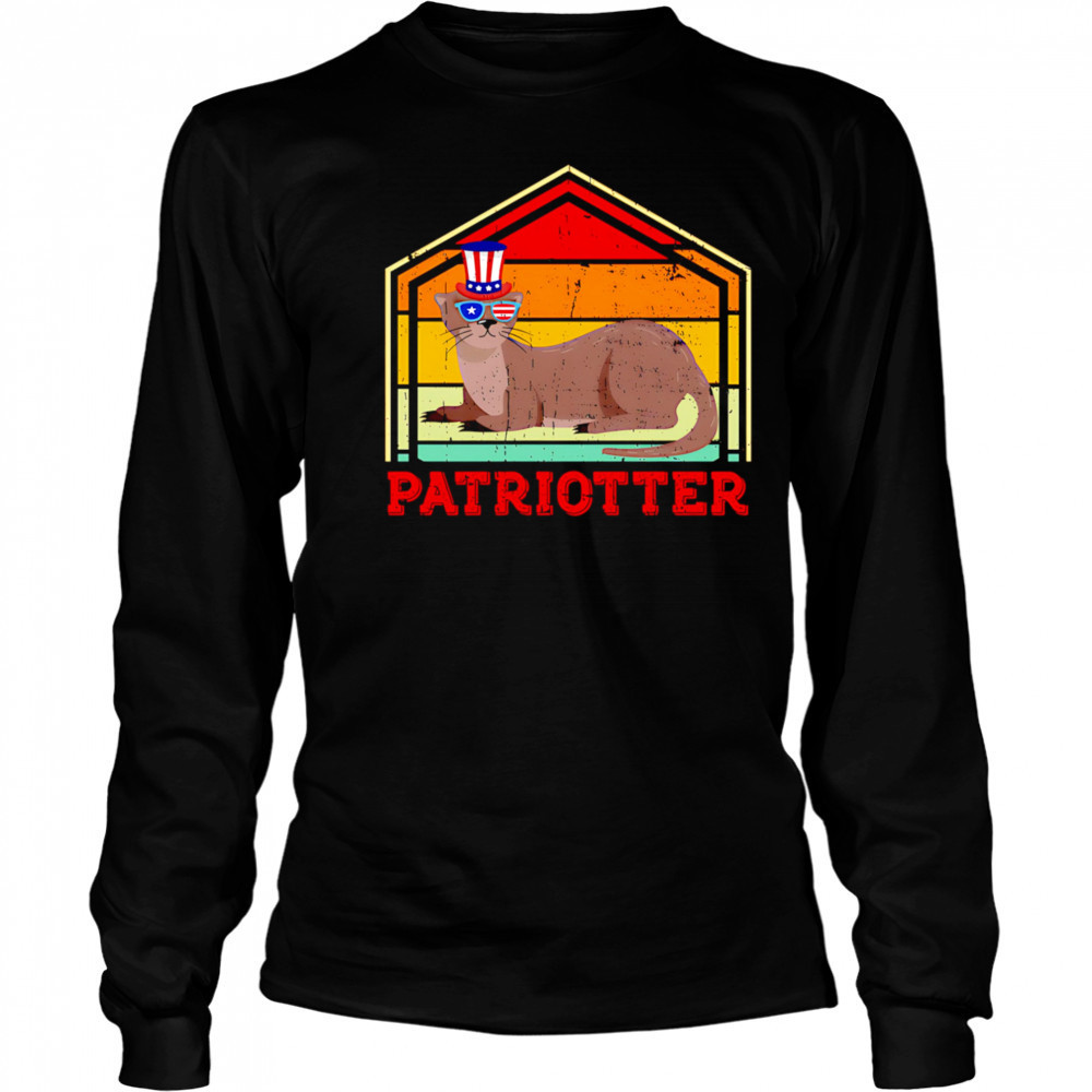 Cat patroitter vintage shirt Long Sleeved