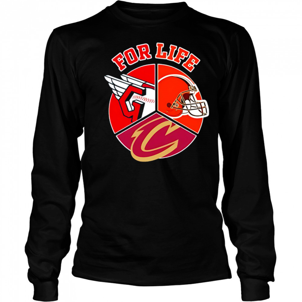Cleveland guardians browns and cavaliers for life shirt Long Sleeved