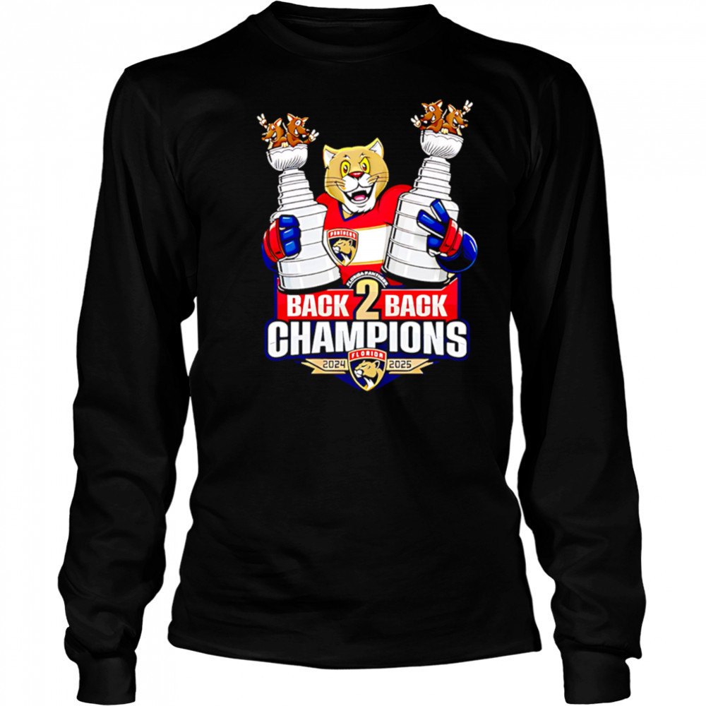Florida Back To Back Champions Stanley Cup funny mascot shirt Long Sleeved