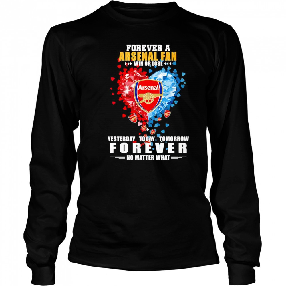 Forever a Arsenal fan win or lose yesterday today tomorrow shirt Long Sleeved