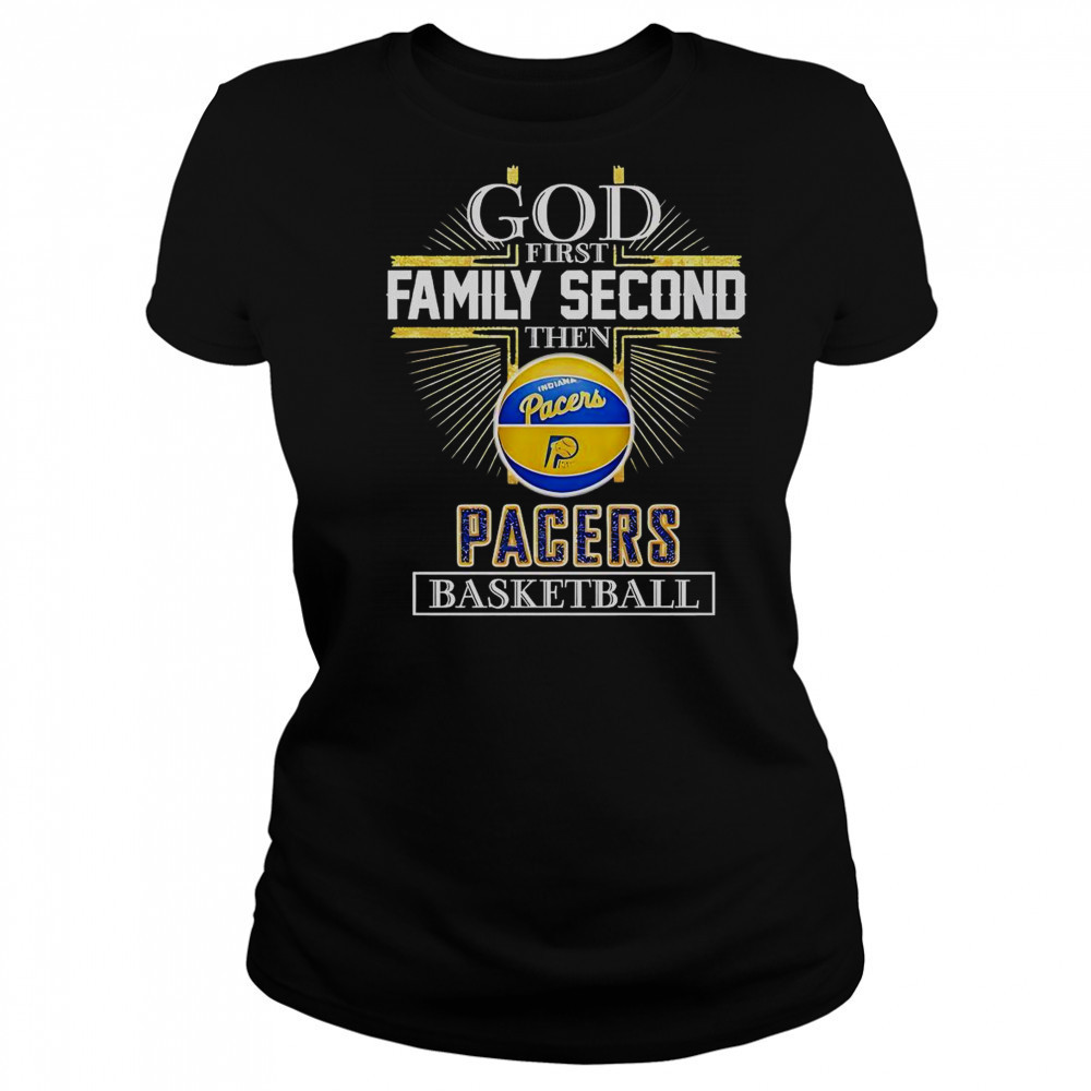 God First Family Second Then Indiana Pacers Basketball Cross T-Shirt Women's T-shirt