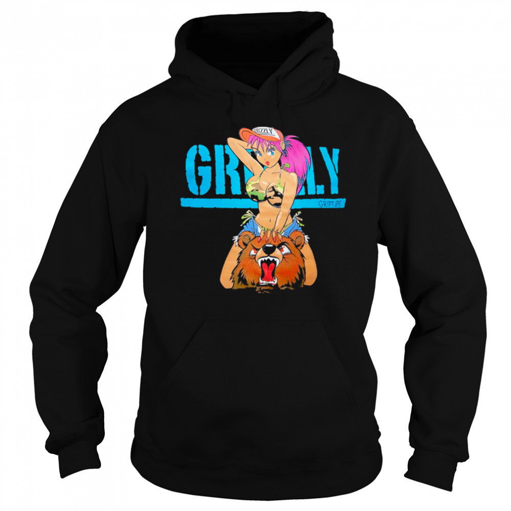 Grizzly Griptape girl riding a bear shirt Hoodie