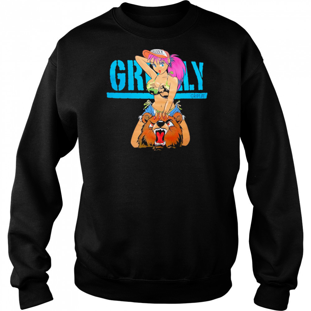 Grizzly Griptape girl riding a bear shirt Sweatshirt