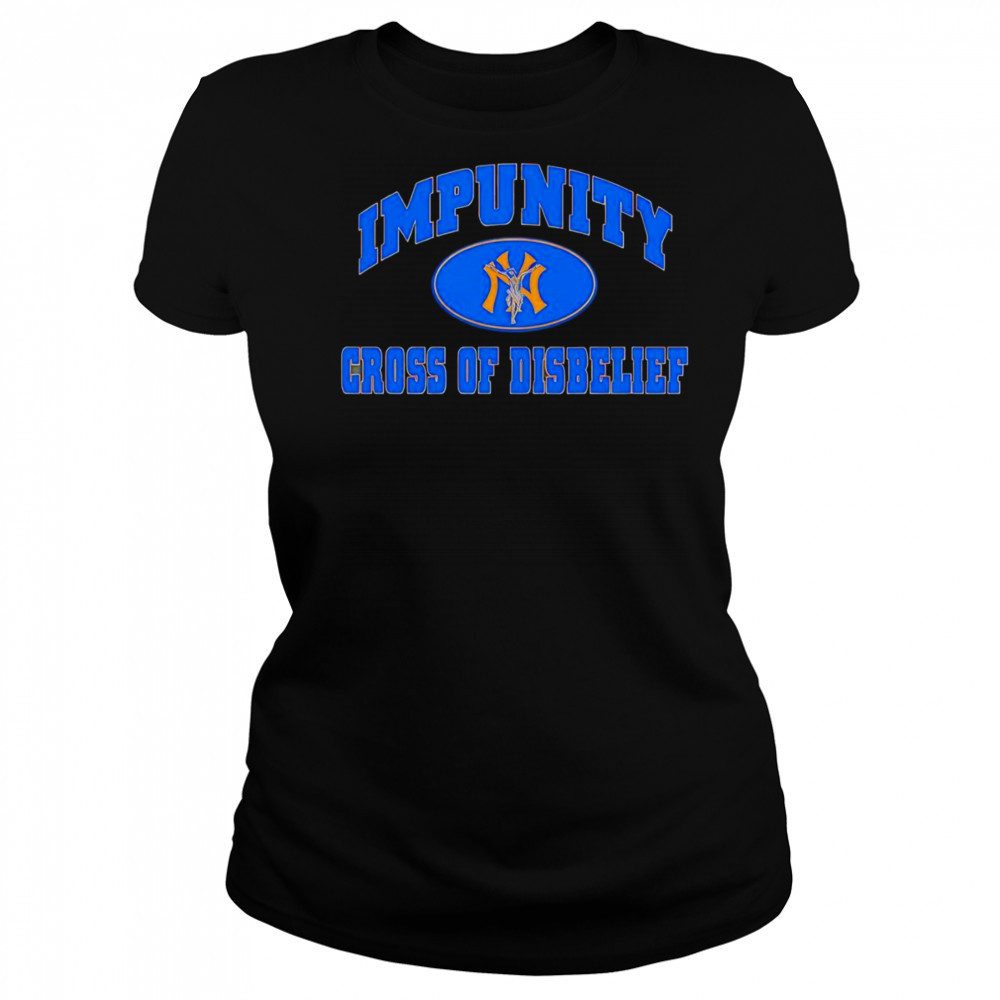 Impunity cross of disbelief shirt Women's T-shirt