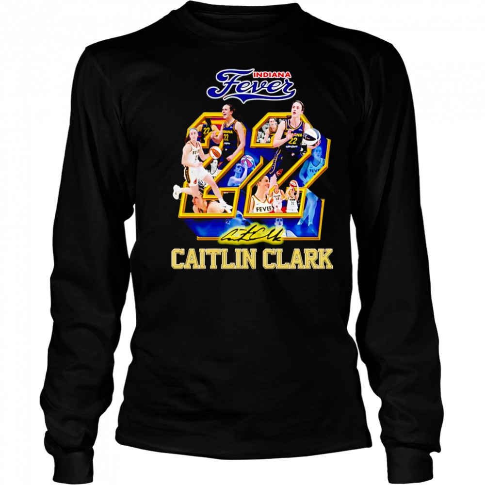Indiana Fever 22 Caitlin Clark signature shirt Long Sleeved