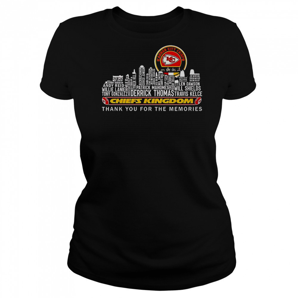Kansas City Chiefs Football Chiefs Kingdom Thank You For The Memories Skyline T-Shirt Women's T-shirt