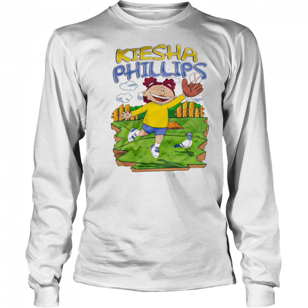 Kiesha Phillips baseball cartoon shirt Long Sleeved