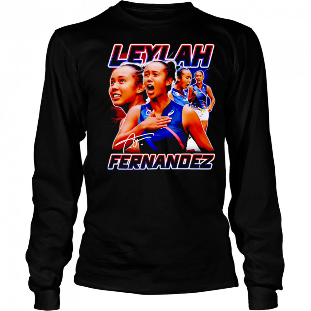 Leylah Fernandez Tennis Signature Vintage 90s shirt Long Sleeved