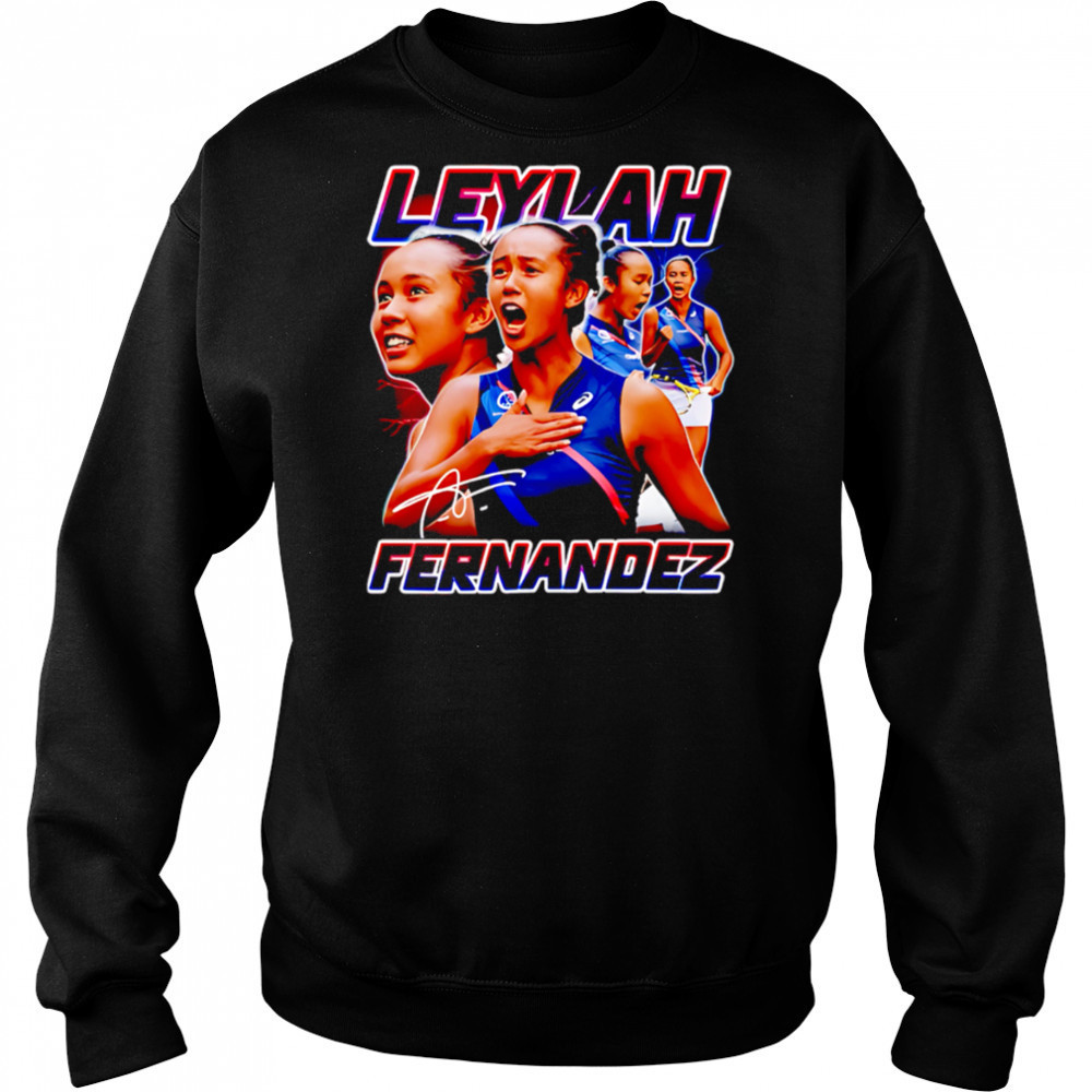Leylah Fernandez Tennis Signature Vintage 90s shirt Sweatshirt