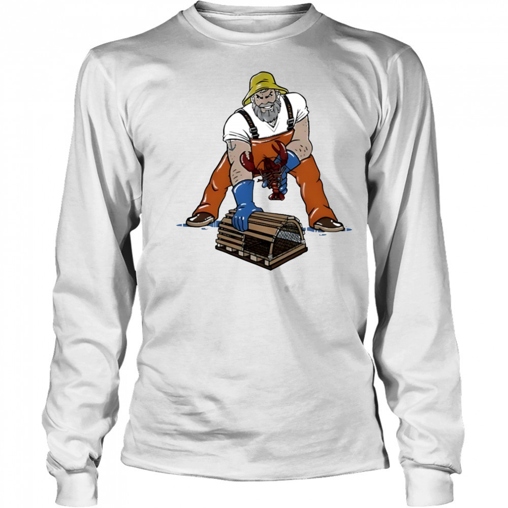 Lobsterman three point stance shirt Long Sleeved