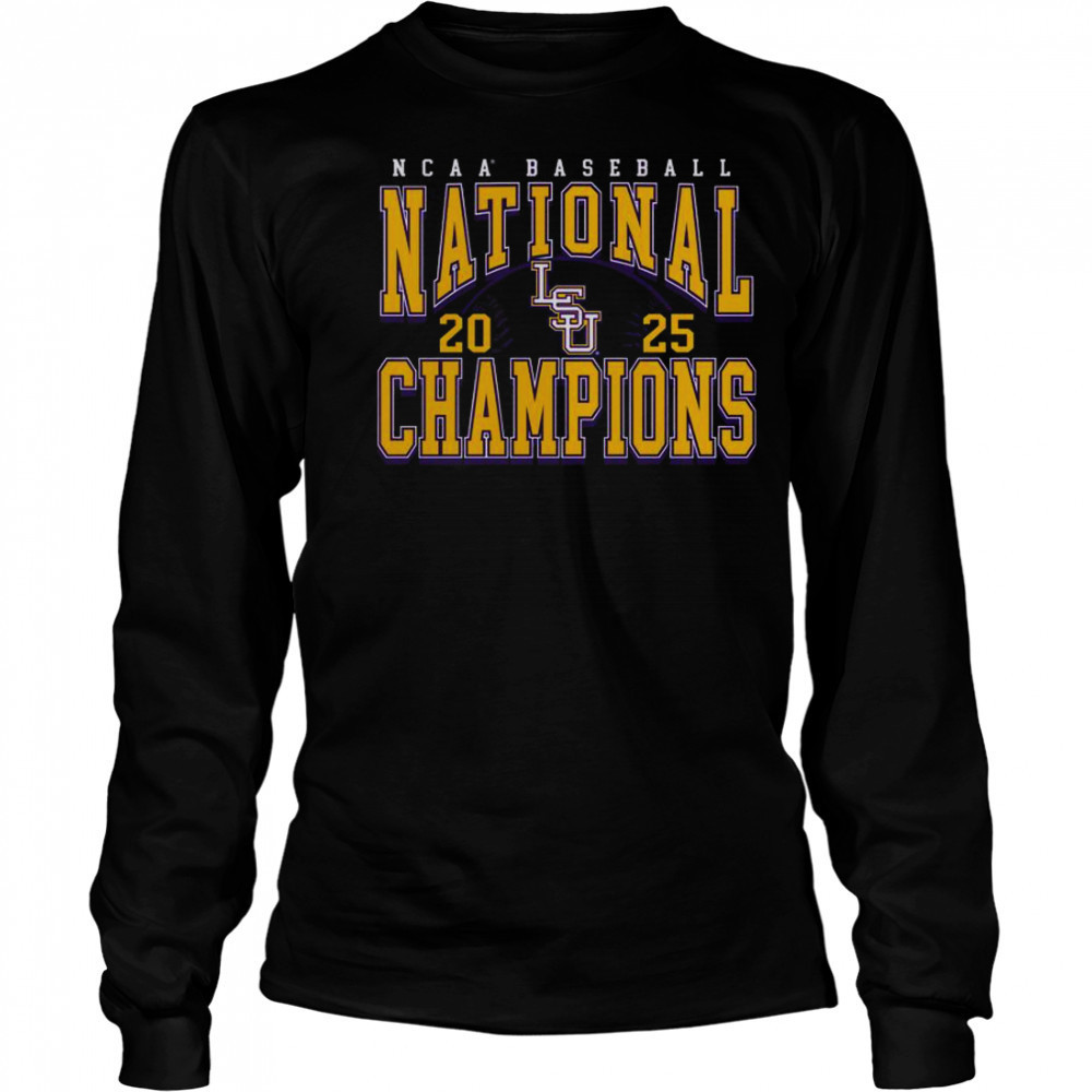 LSU Tigers 2025 NCAA Baseball Men’s College World Series Champions T-Shirt Long Sleeved