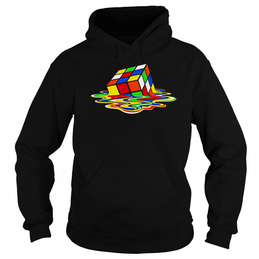 Melting Rubiks Cube shirt Hoodie