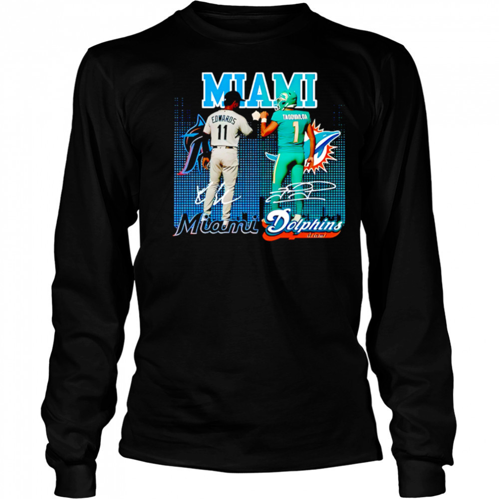 MiamI dolphins and marlins star power shirt Long Sleeved