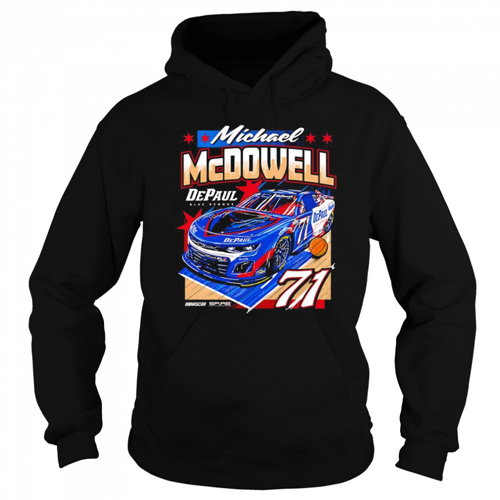 Michael McDowell DePaul blue Demons racing car shirt Hoodie