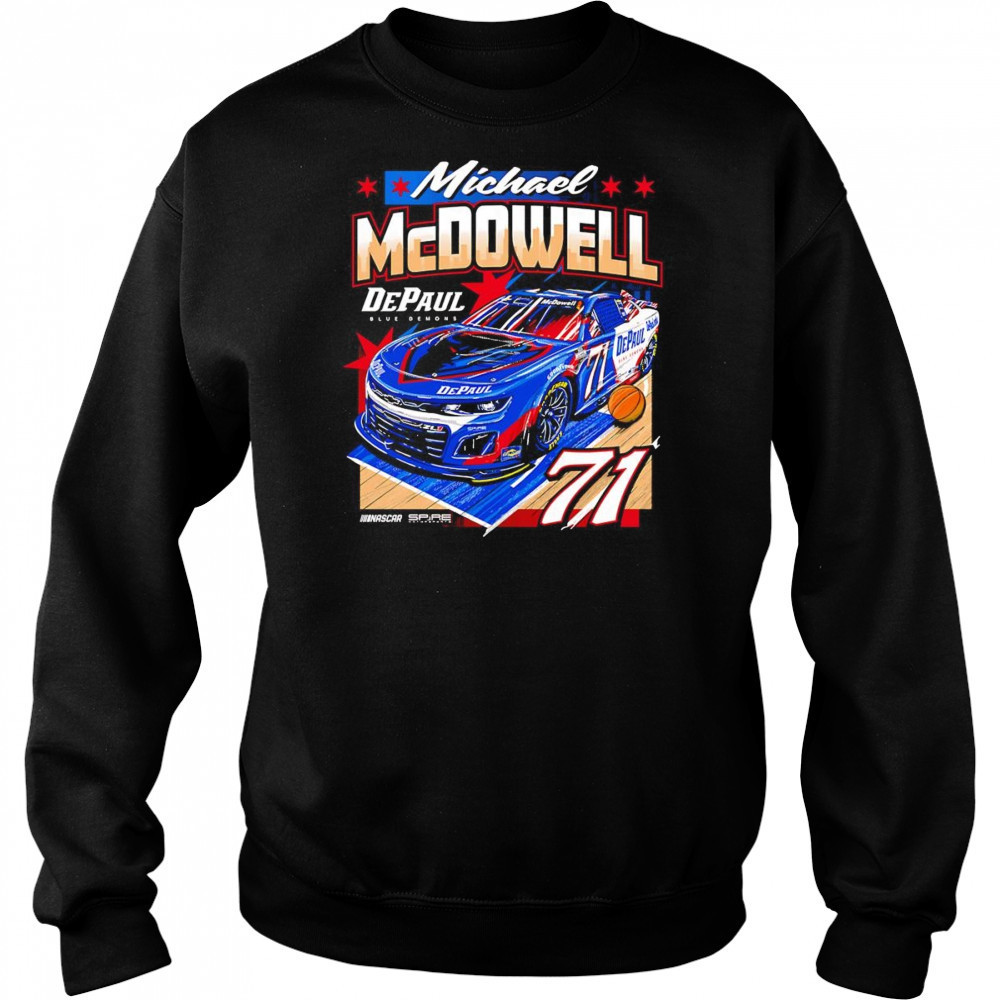 Michael McDowell DePaul blue Demons racing car shirt Sweatshirt