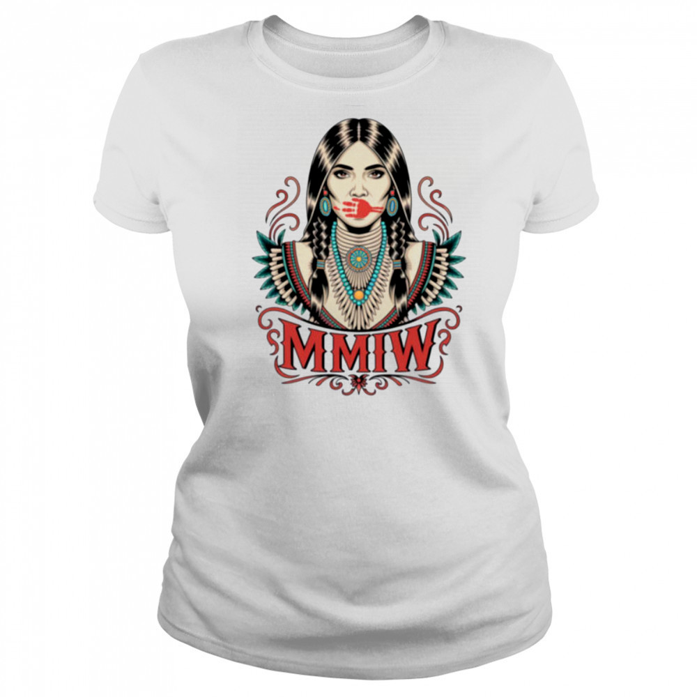 MMIW Missing & Murdered Indigenous Women Awareness Red Hand Long Sleeve T Shirt Women's T-shirt