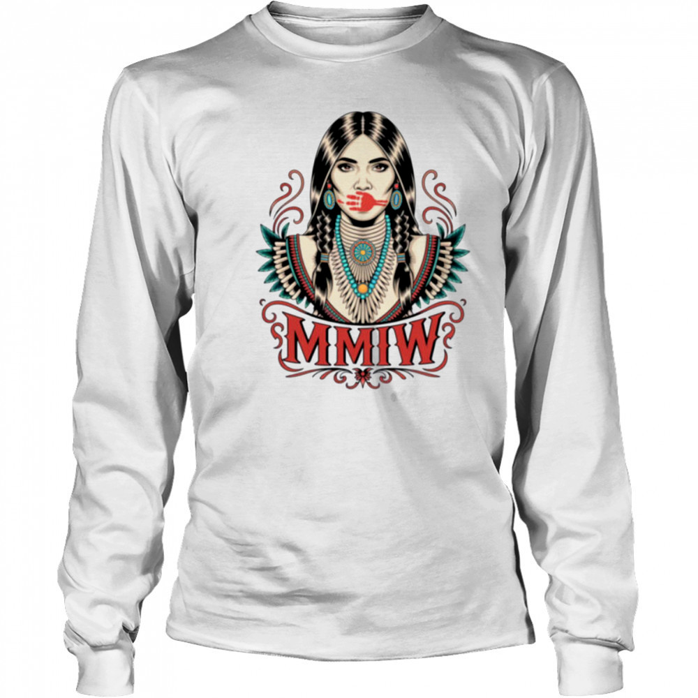 MMIW Missing & Murdered Indigenous Women Awareness Red Hand Long Sleeve T Shirt Long Sleeved