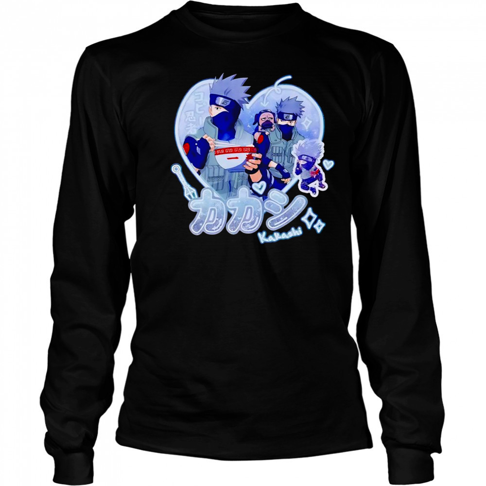 Naruto Shippuden Kakashi Heart shirt Long Sleeved