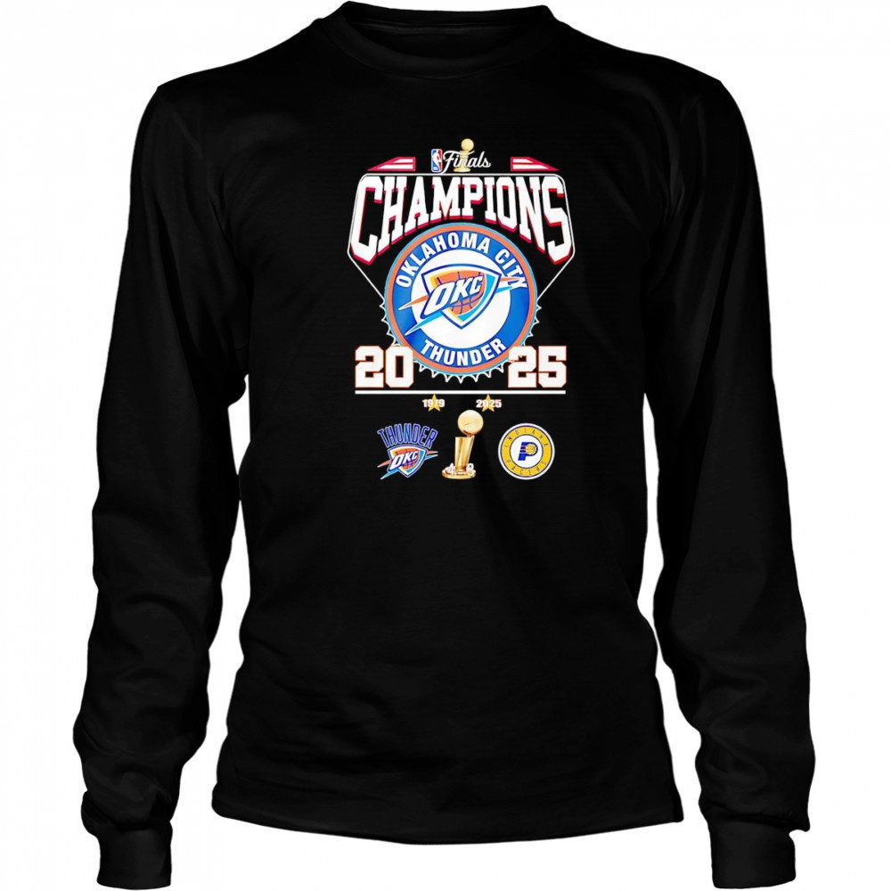 NBA Finals Champions 2025 Oklahoma City Thunder shirt Long Sleeved