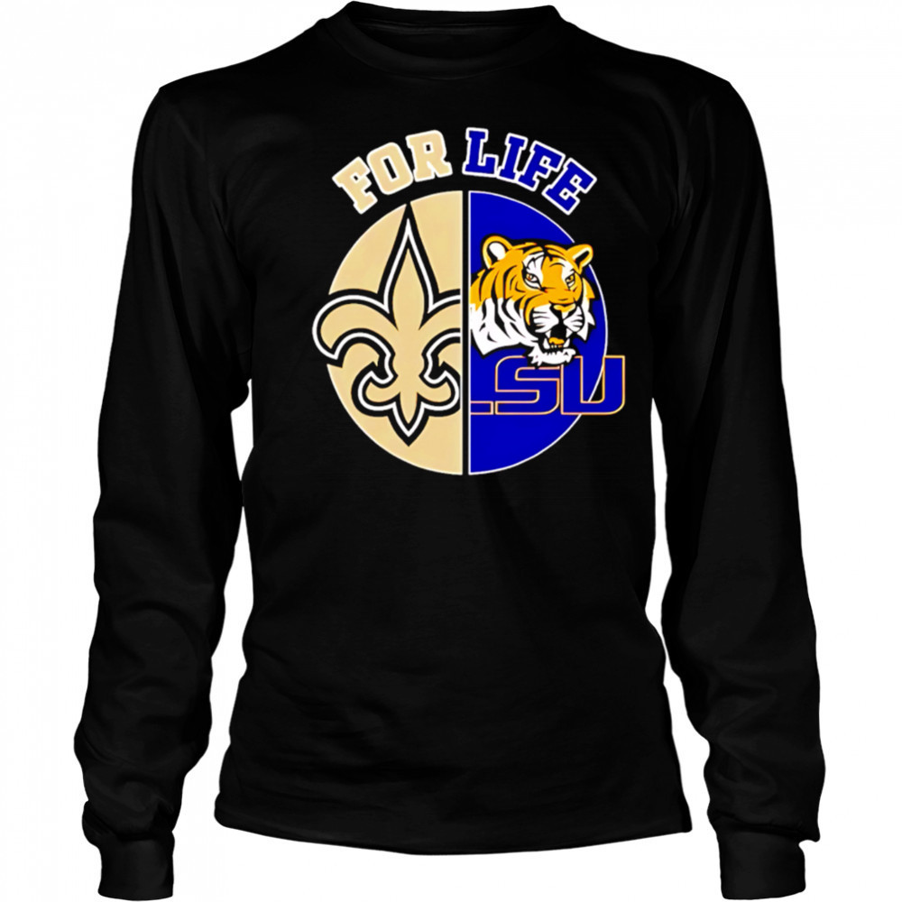 New orleans saintss and lau for life shirt Long Sleeved