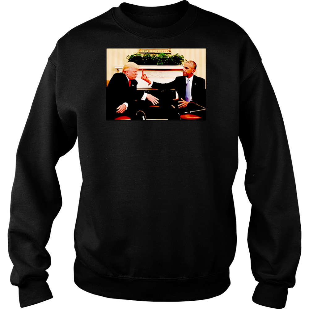 Obama middle finger fuck Trump shirt Sweatshirt
