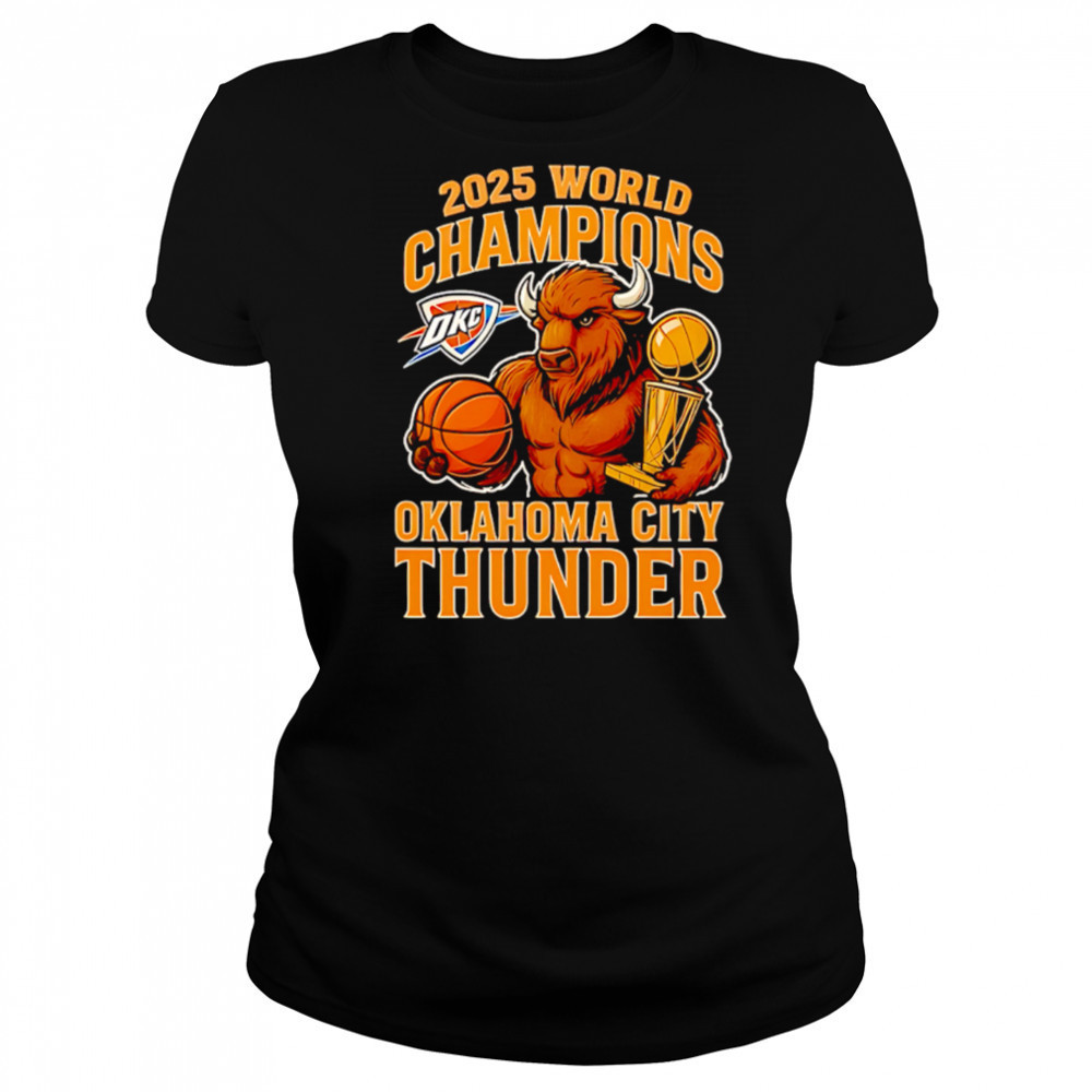 Oklahoma City Okc Thunder Nba Champions 2025 mascot shirt Women's T-shirt