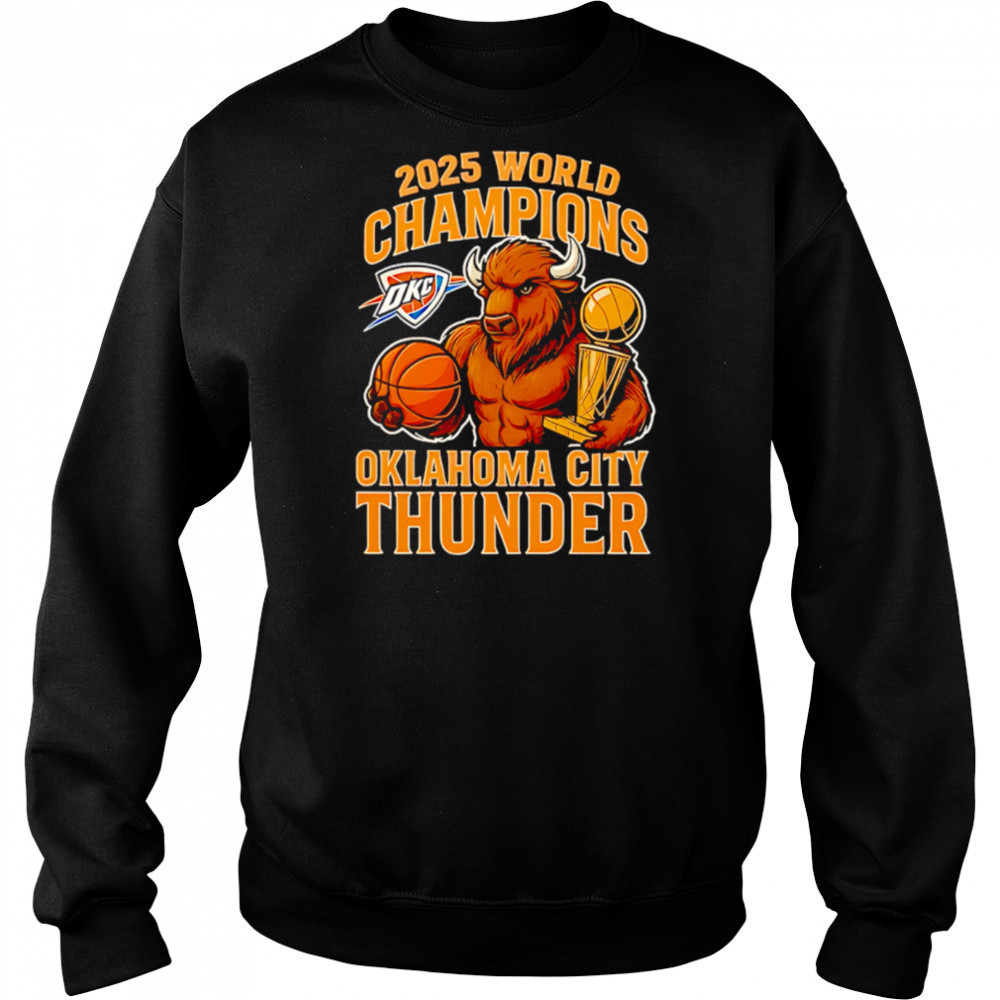 Oklahoma City Okc Thunder Nba Champions 2025 mascot shirt Sweatshirt
