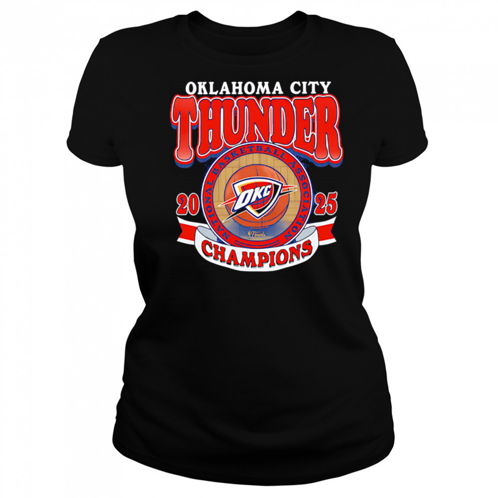 Oklahoma City Thunder 2025 Nba Champions Orange badge shirt Women's T-shirt
