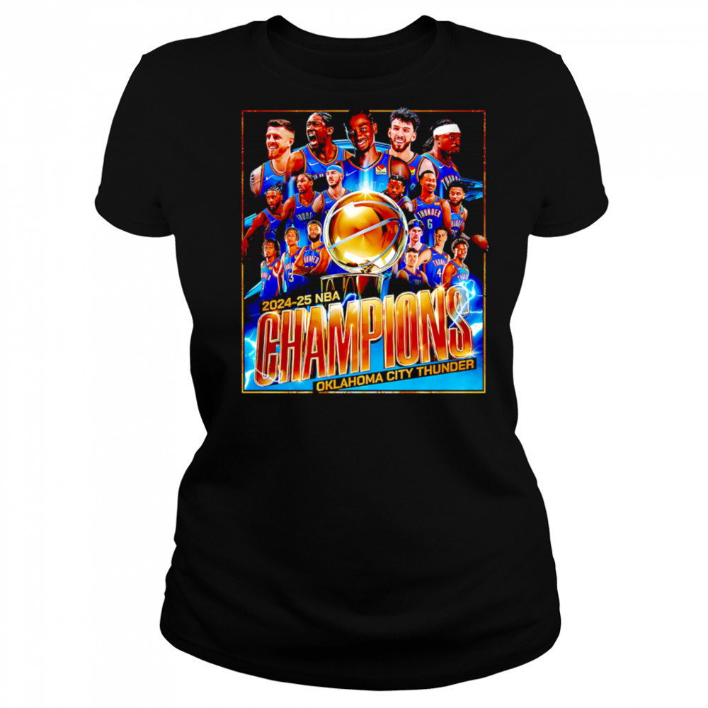 Oklahoma City Thunder 2025 NBA Champions team players shirt Women's T-shirt
