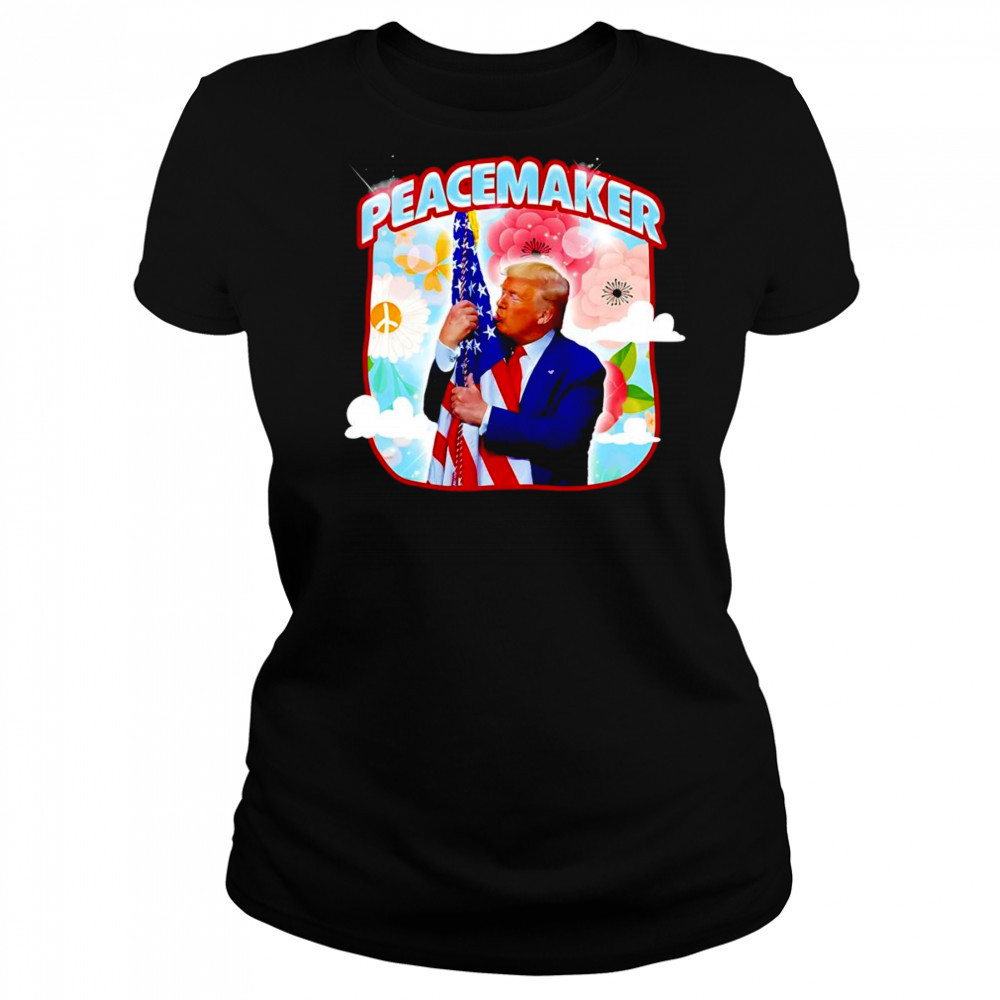 Peacemaker Trump kiss American flag shirt Women's T-shirt