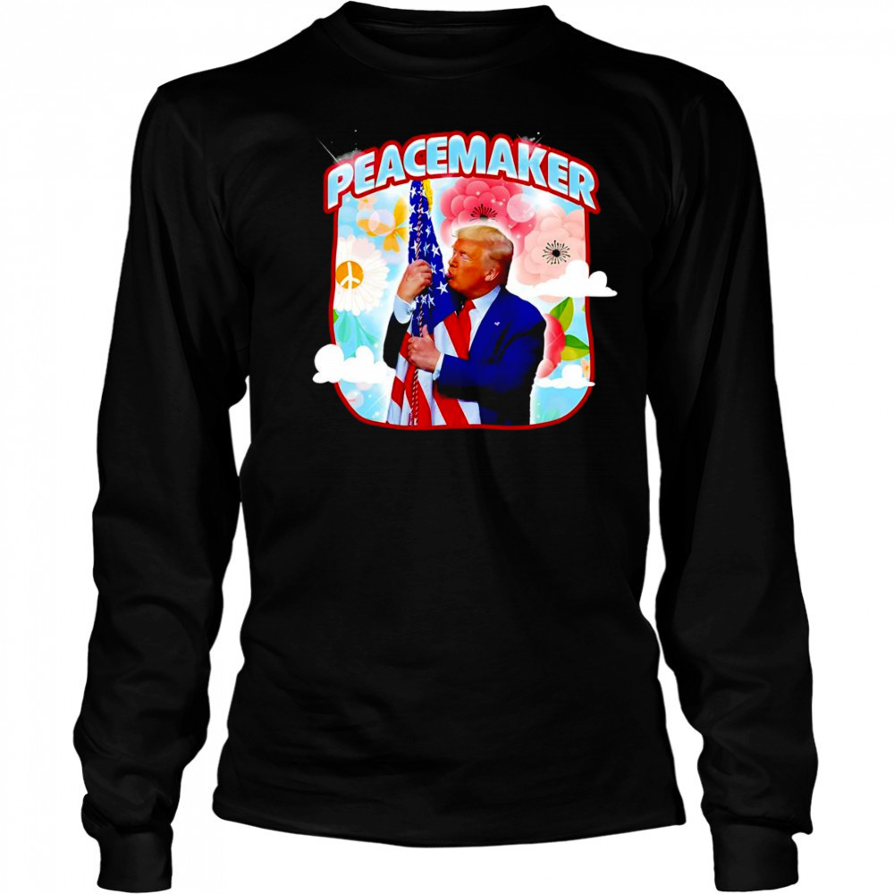 Peacemaker Trump kiss American flag shirt Long Sleeved