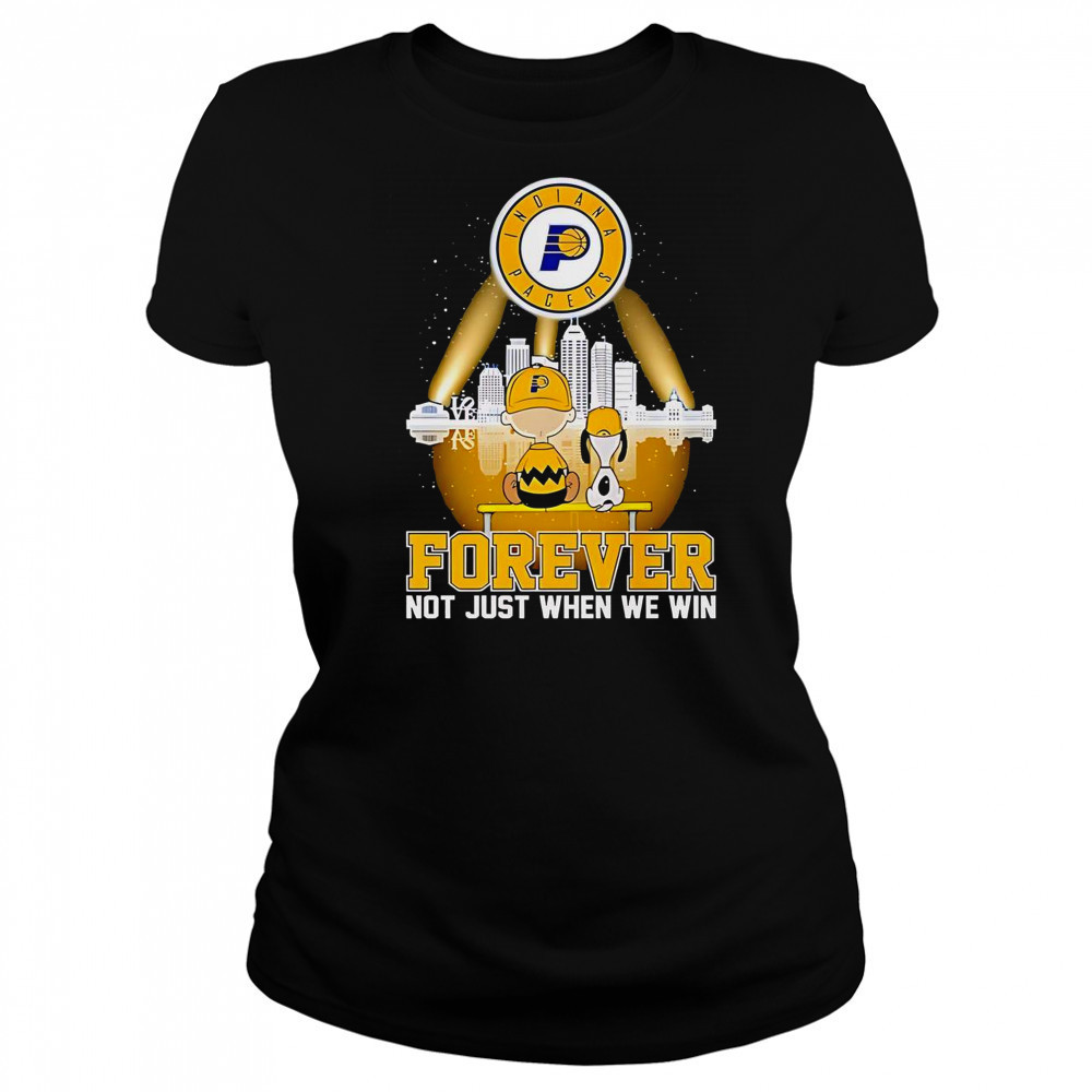 Peanuts X Indiana Pacers Basketball Forever Not Just When We Win Skyline T-Shirt Women's T-shirt