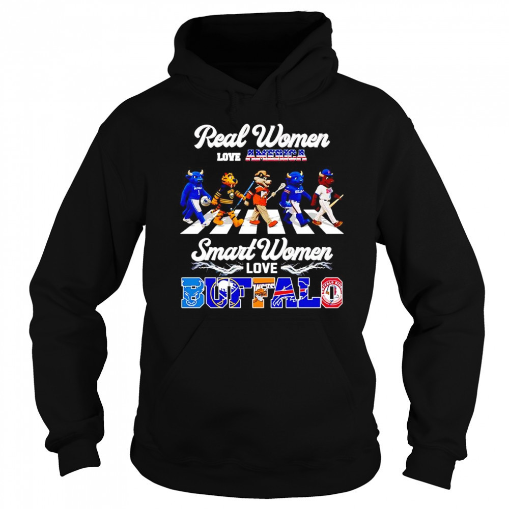 Real women love America smart women love Buffalo sports mascot shirt Hoodie