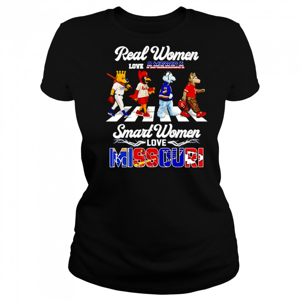 Real women love America smart women love Missouri mascot shirt Women's T-shirt