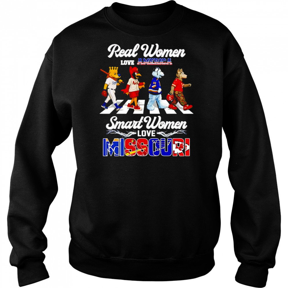 Real women love America smart women love Missouri mascot shirt Sweatshirt