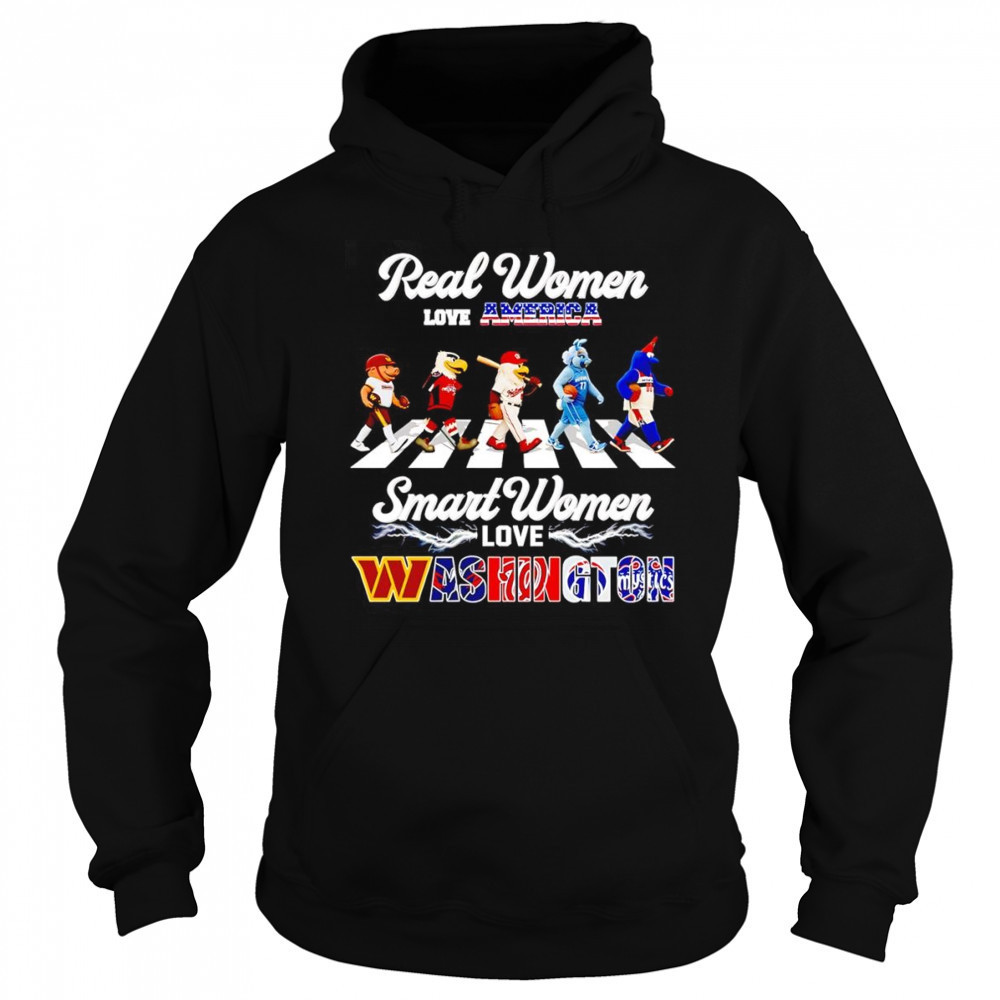 Real women love America smart women love Washington sports mascot shirt Hoodie