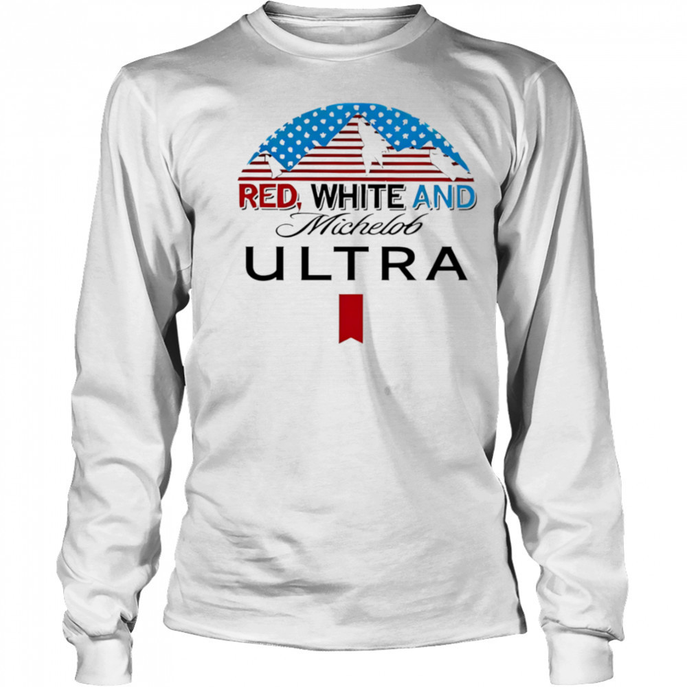 Red White And Michelob Ultra shirt Long Sleeved