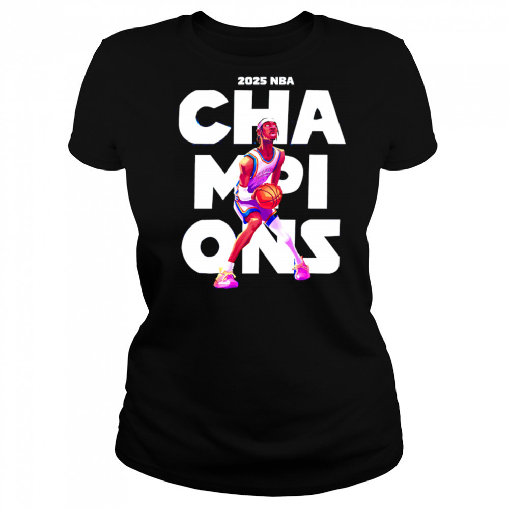 Shai Gilgeous-Alexander caricature 2025 NBA Champions shirt Women's T-shirt