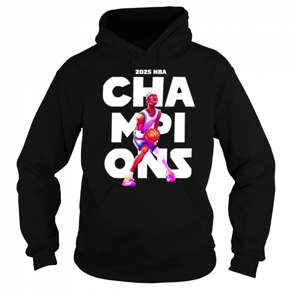 Shai Gilgeous-Alexander caricature 2025 NBA Champions shirt Hoodie