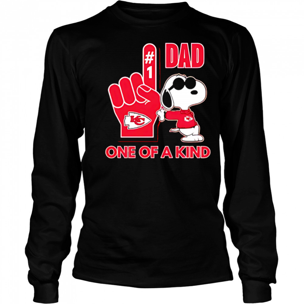Snoopy Kansas City Chiefs #1 DAD One of A Kind shirt Long Sleeved