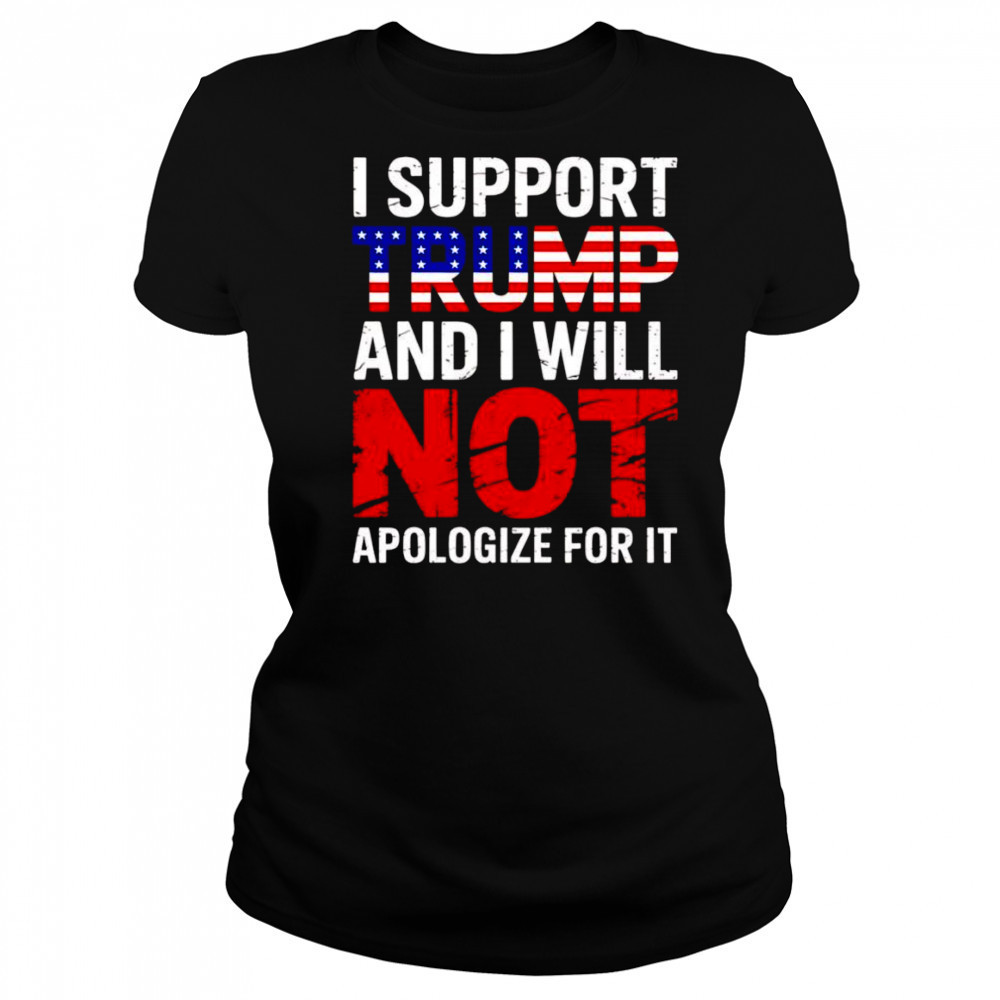 I support Trump and I will not apologize for it shirt Women's T-shirt